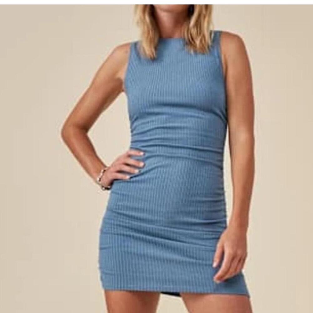 Blue mini bodycon dress partydress